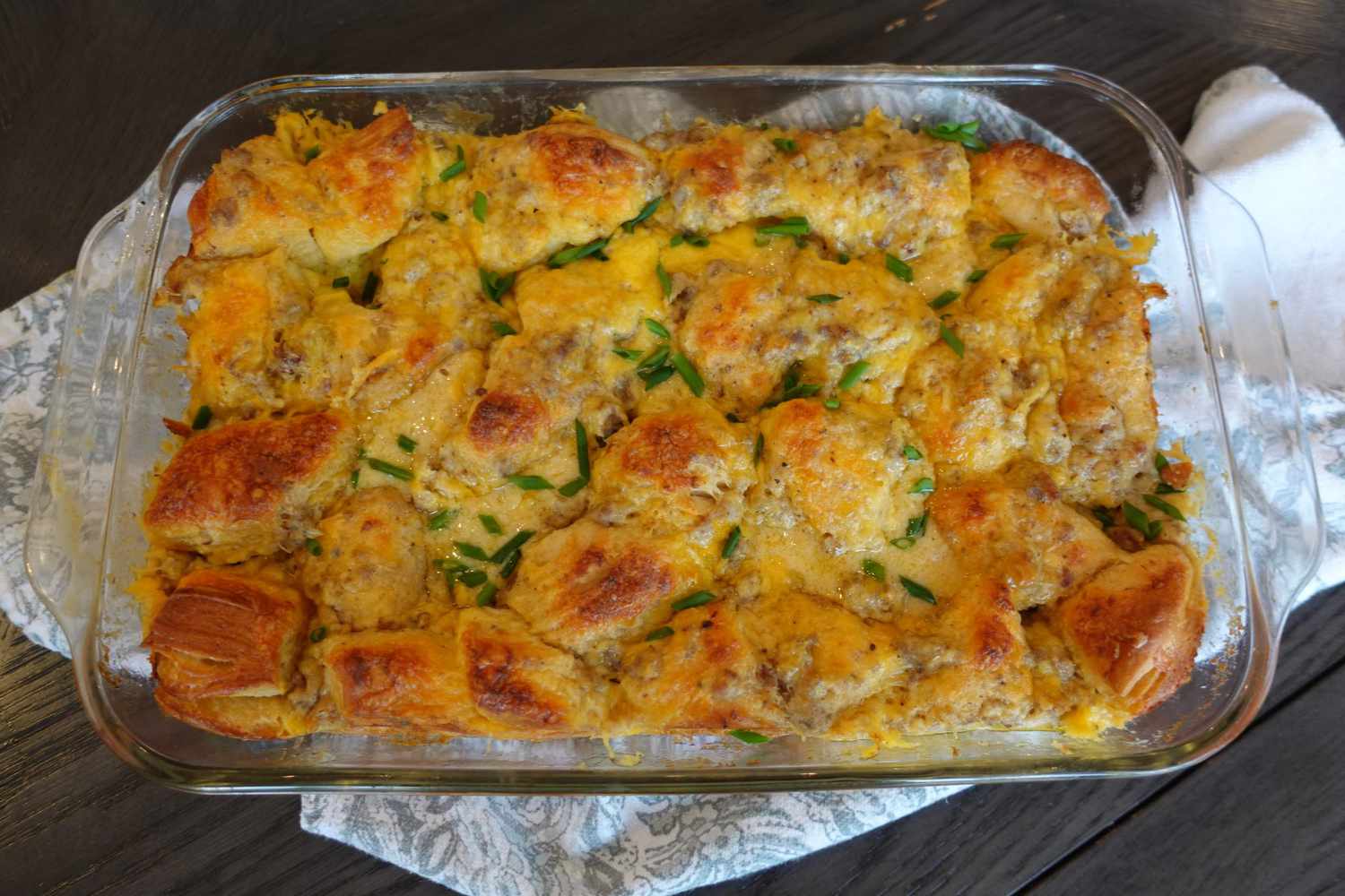 Biscuits and Gravy Breakfast Casserole