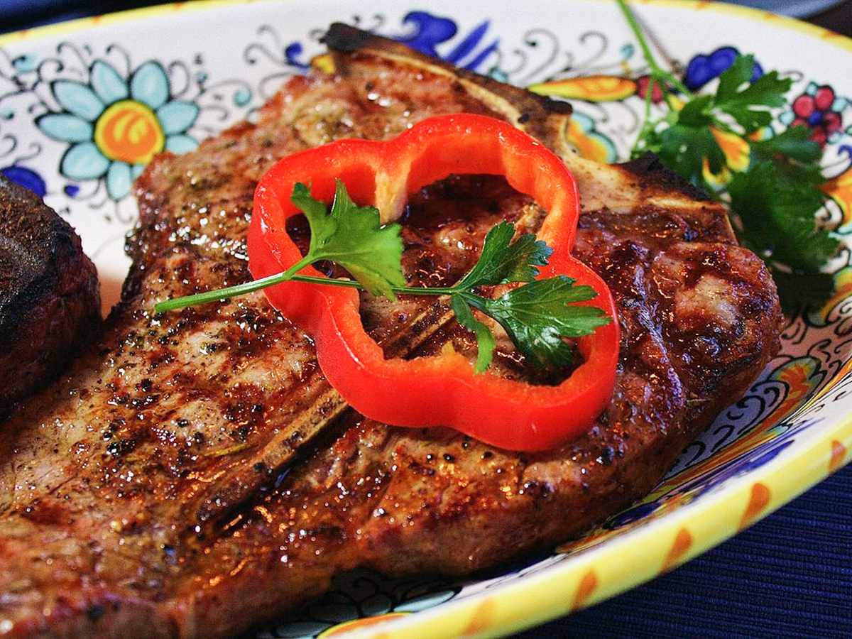 Bistecca alla Fiorentina: Grilled Tuscan Porterhouse with Olive Oil and Rosemary