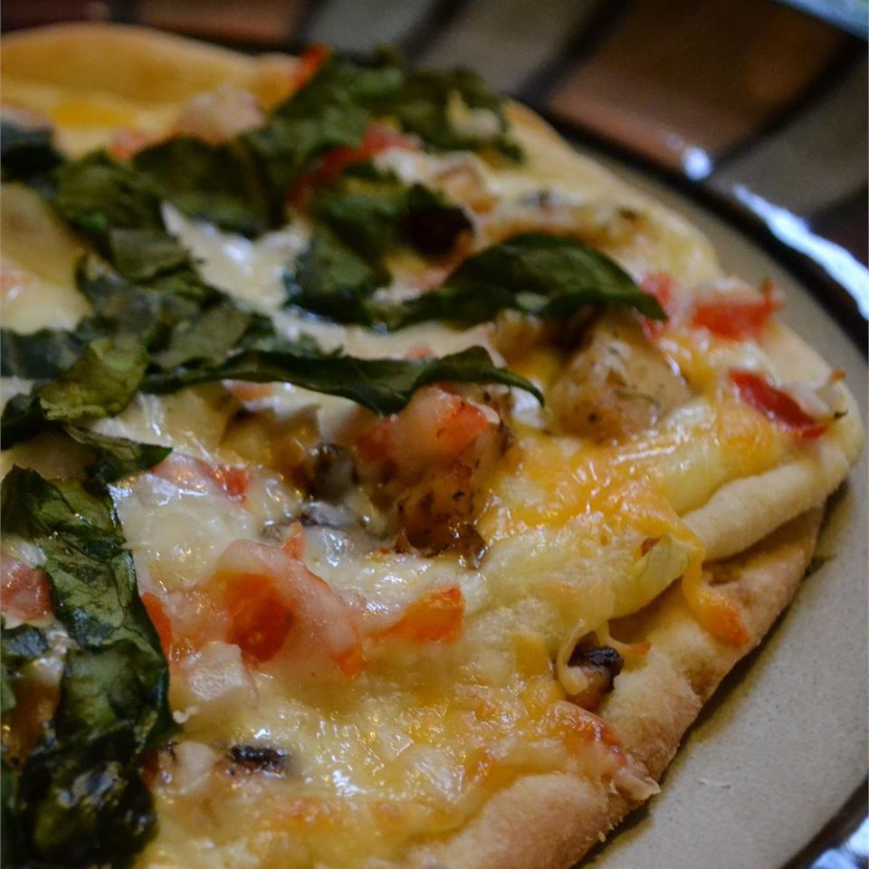 Blackened Chicken Alfredo Flatbread Pizza
