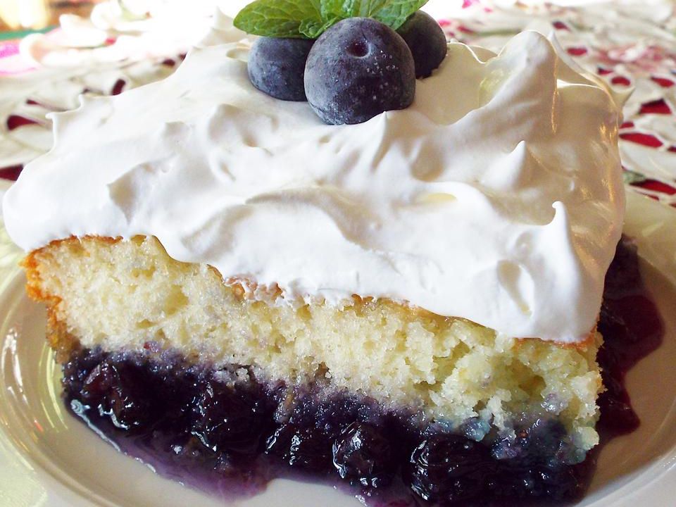 Blueberry Surprise Bottom Cake