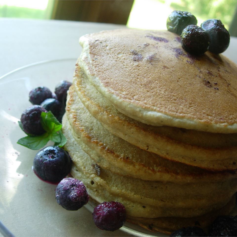 Blueberry Wheat Pancakes