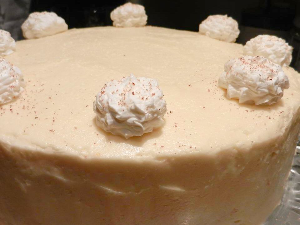 Bourbon Eggnog Cake