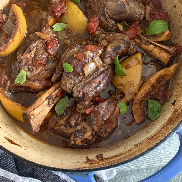 Braised Lamb Shanks in Red Wine
