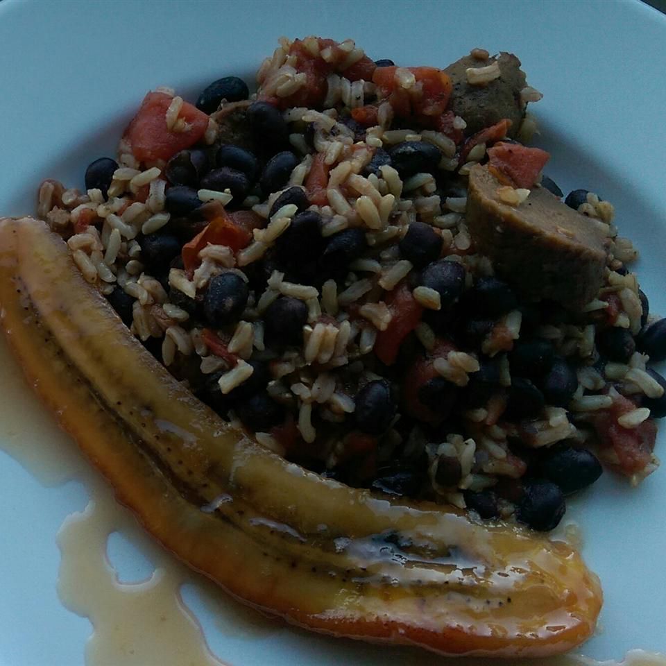 Brazilian Rice and Caramelized Banana Dish