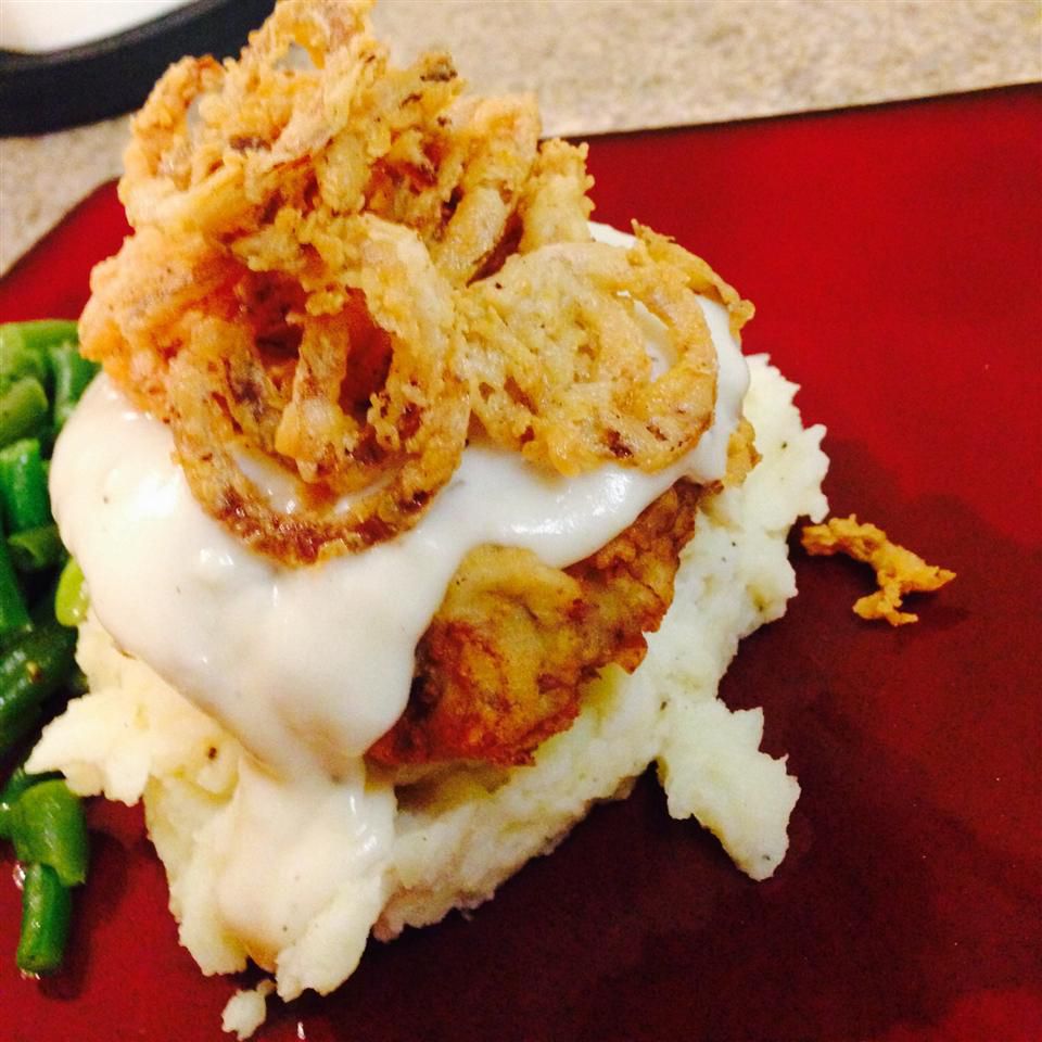 Breaded Chicken Steak with Gravy