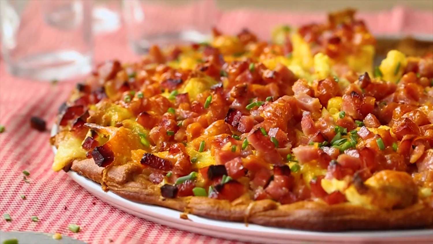 Breakfast Pizza with Eggs Benedict