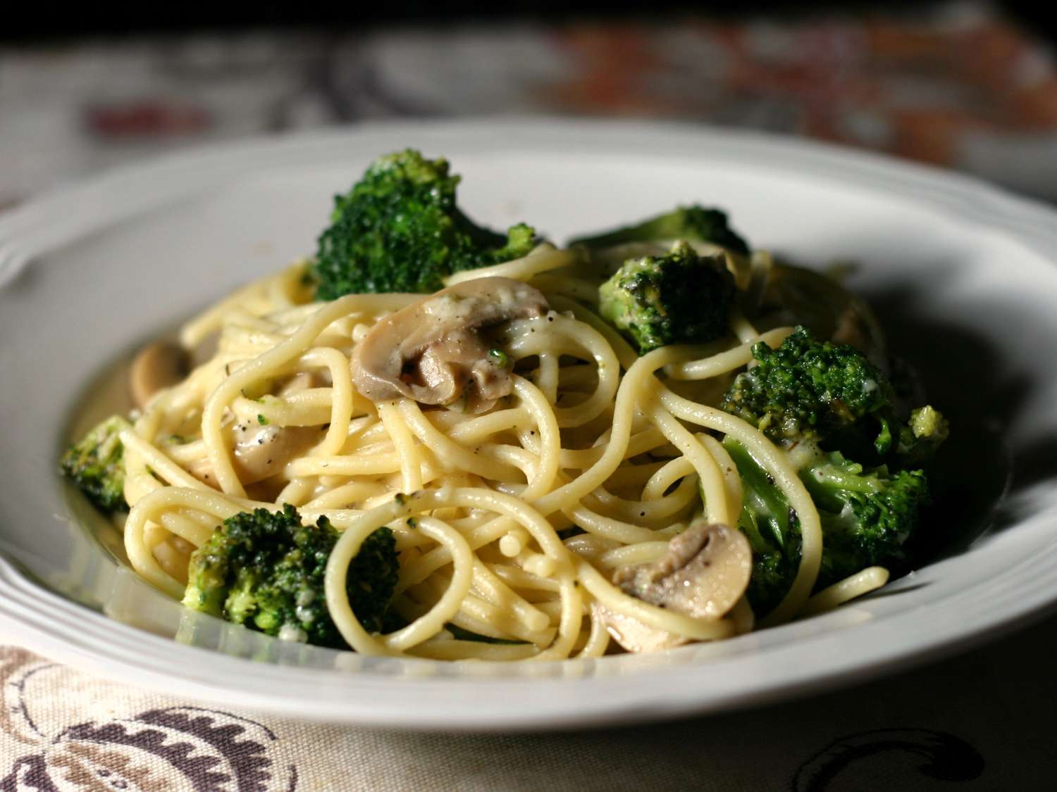 Broccoli Mushroom Spaghetti