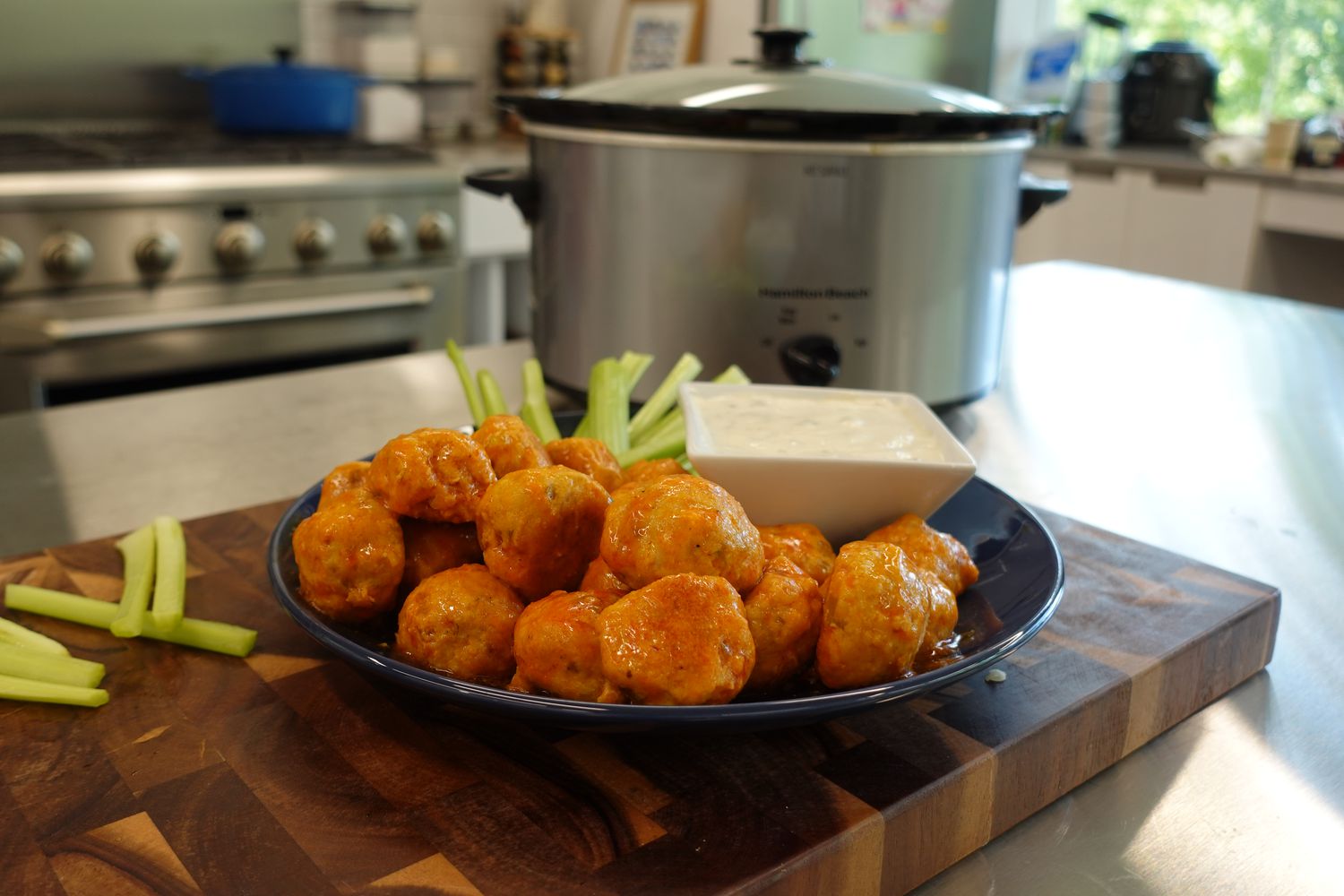 Buffalo Chicken Meatball Bites