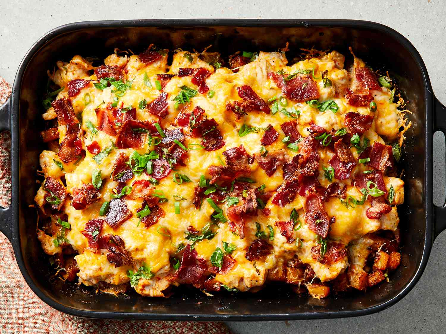 Buffalo Chicken Potato Casserole
