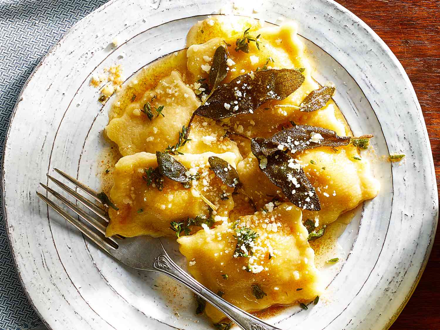 Butternut Squash Ravioli with Brown Butter