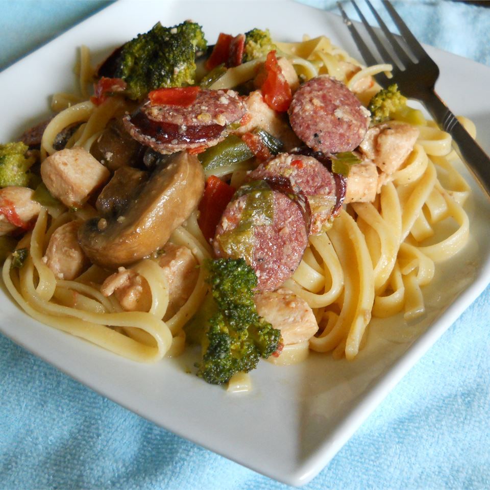 Cajun Chicken Shrimp Sausage Pasta