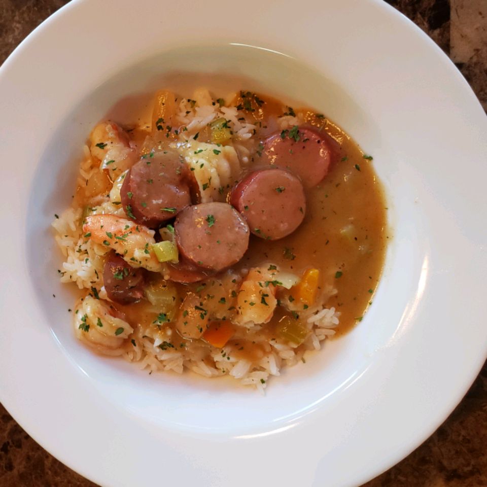Cajun Sausage and Shrimp Gumbo