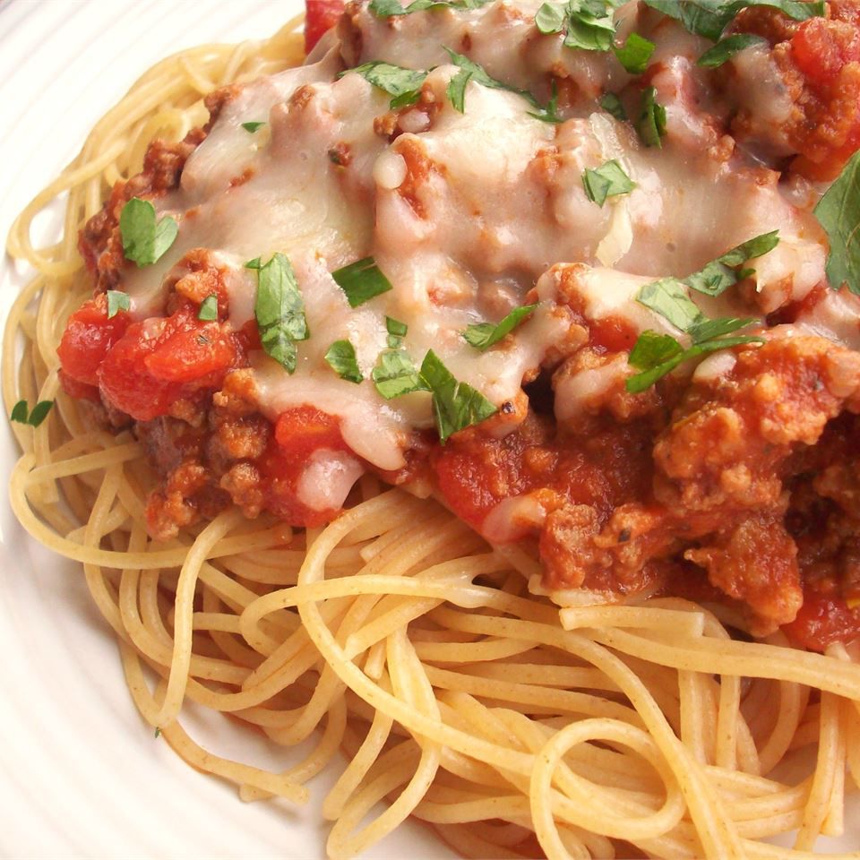 Camp David Sausage Spaghetti