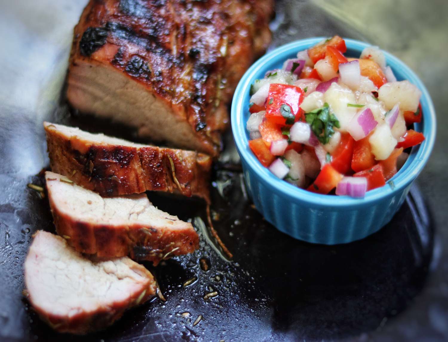 Caribbean-Spiced Pork with Peach Salsa