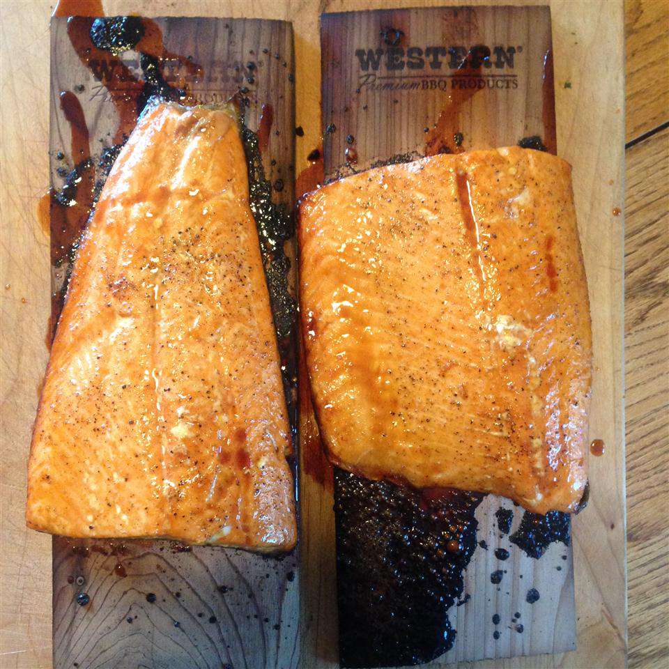 Cedar Plank Pepper-Honey Salmon