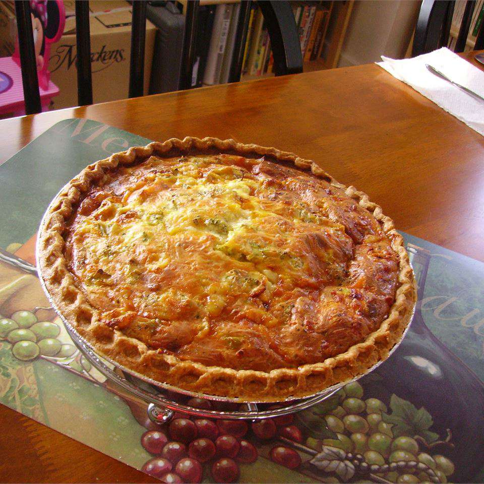 Cheddar and Broccoli Quiche