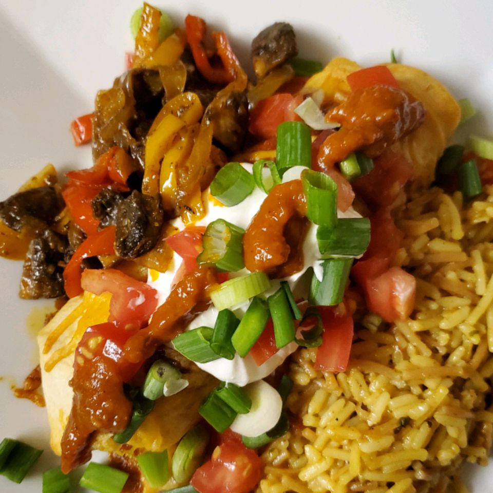 Cheddar Beef Enchiladas