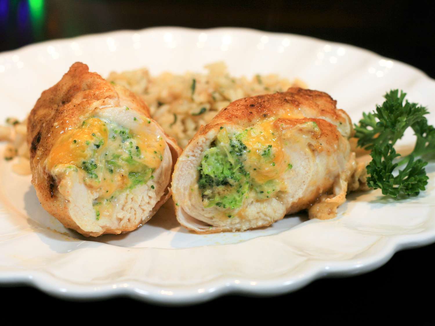 Cheddar Broccoli Stuffed Chicken