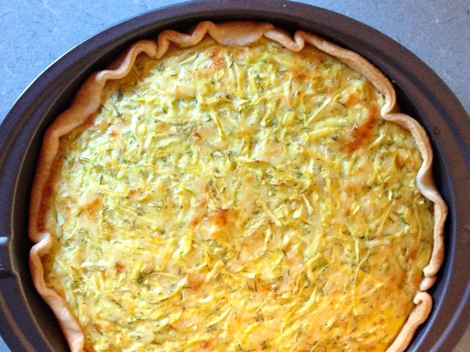 Cheddar Zucchini Quiche