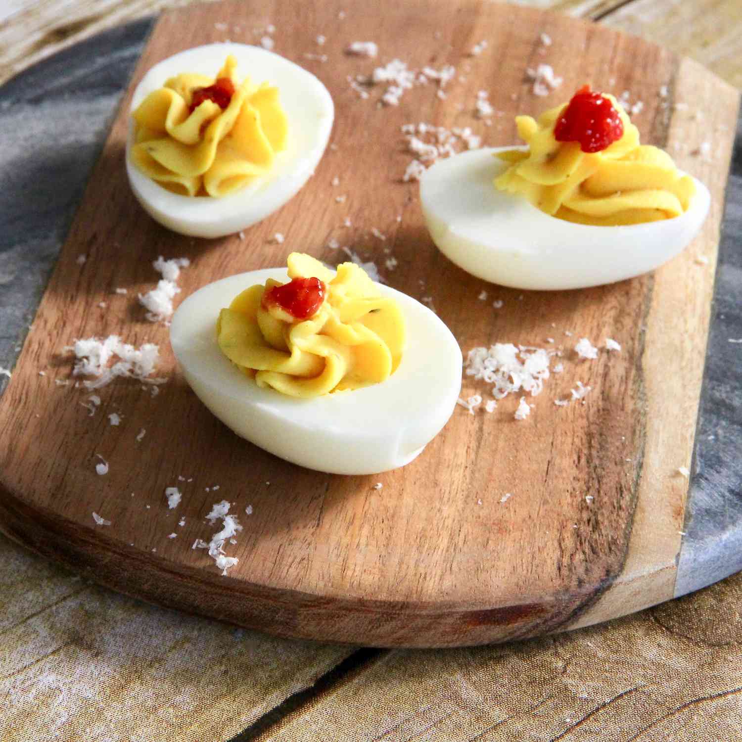 Cheese Filled Deviled Eggs