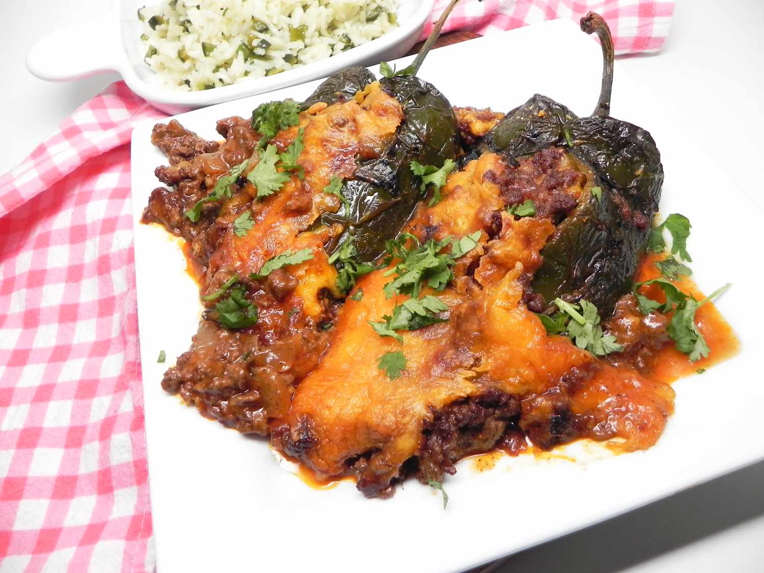 Cheese-Stuffed Poblano Peppers