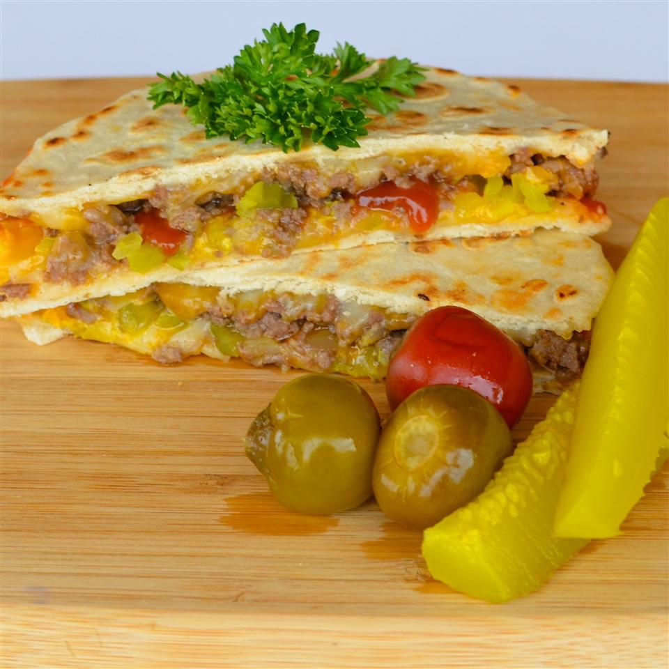 Cheeseburger Quesadilla Wrap