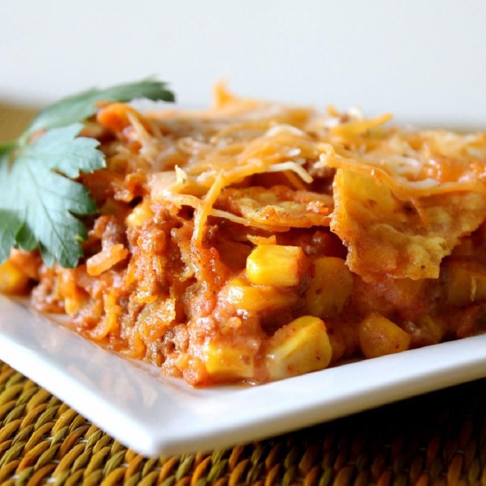 Cheesy Beef Nacho Casserole