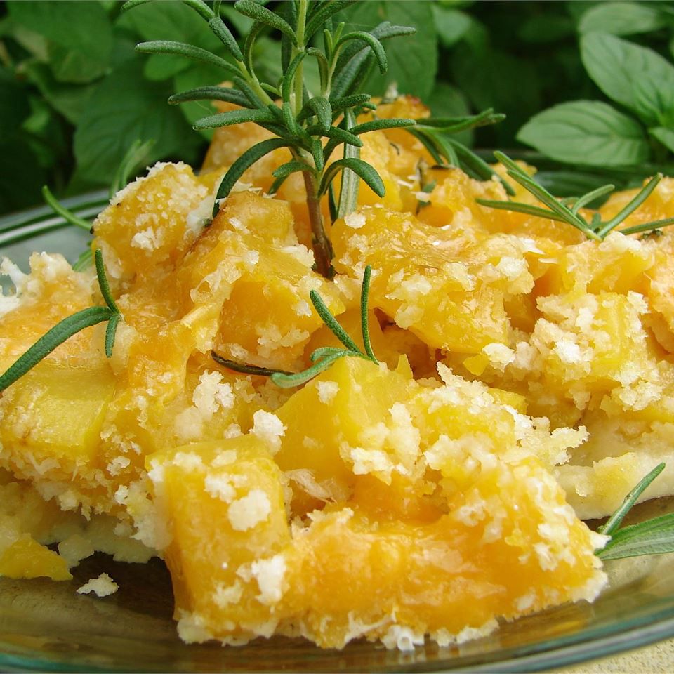 Cheesy Butternut Squash Gratin