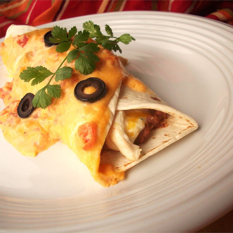 Cheesy Chicken Enchiladas with Sour Cream