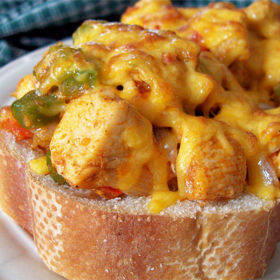 Cheesy Chicken Fajita Sandwiches