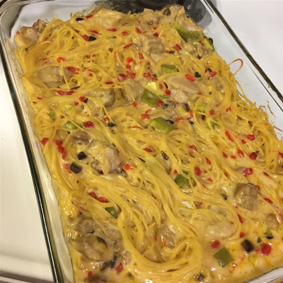 Cheesy Chicken Spaghetti