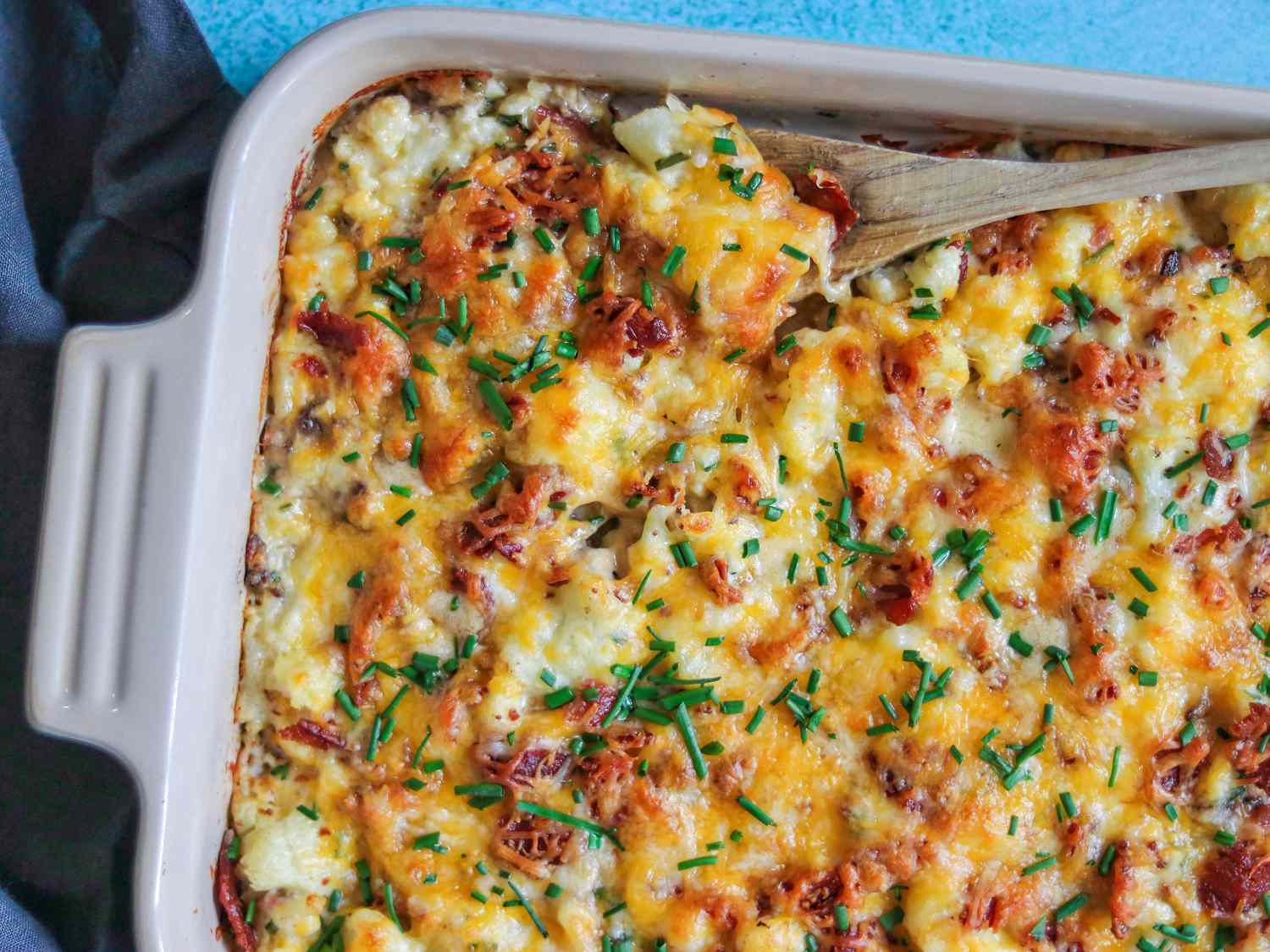 Cheesy Loaded Cauliflower Bake