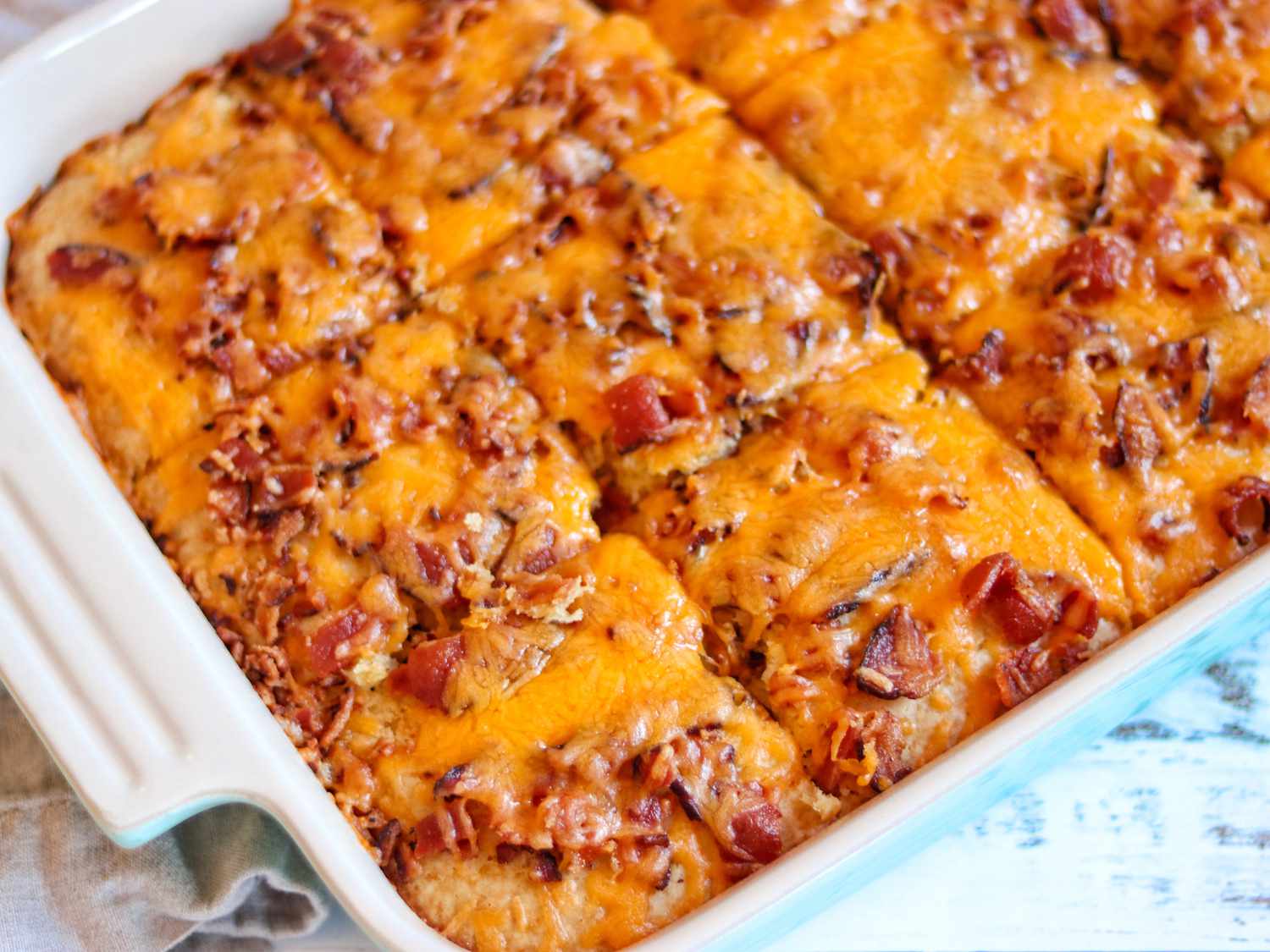 Cheesy Pancake Bake