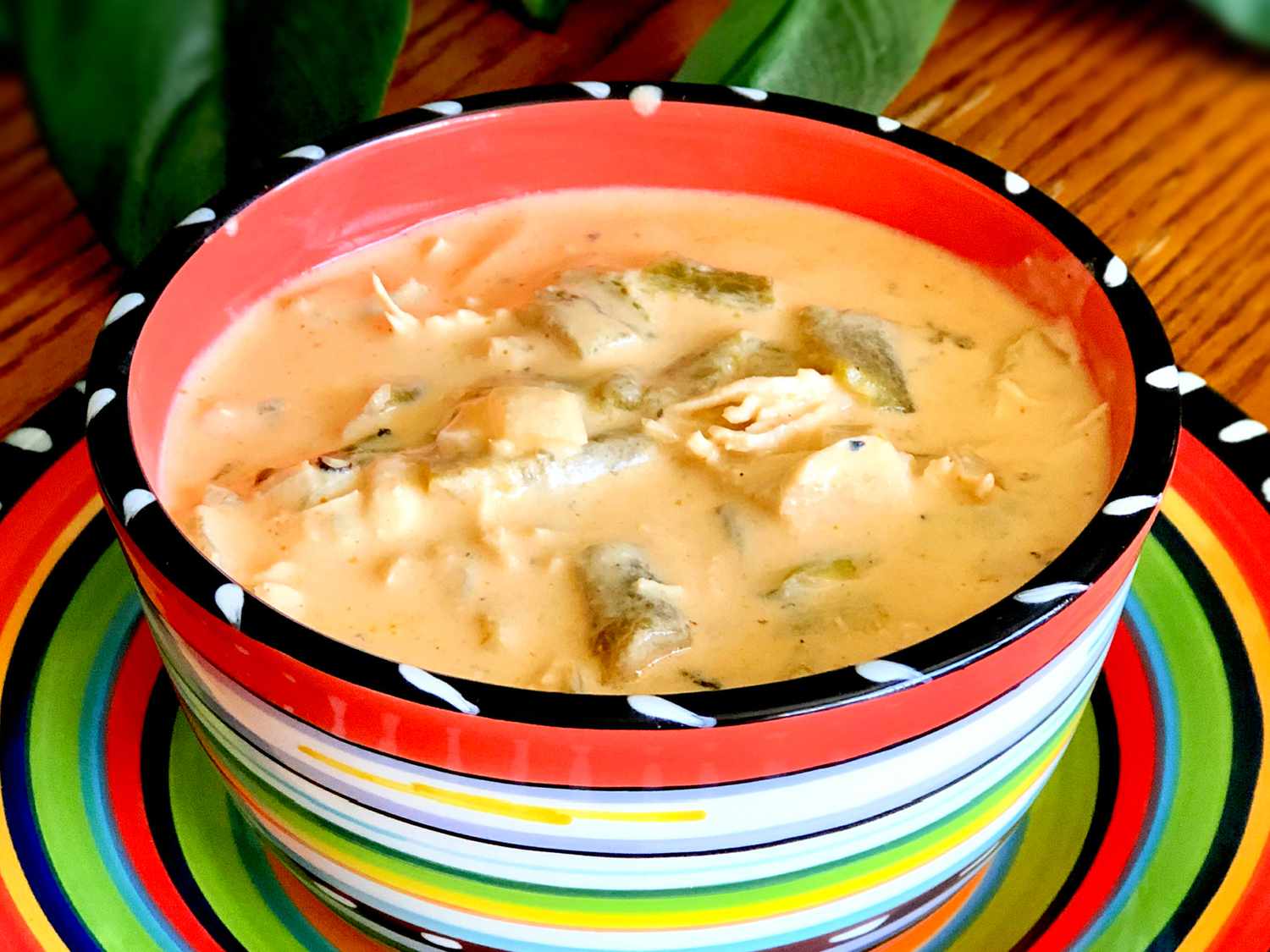 Cheesy Poblano Chicken Soup