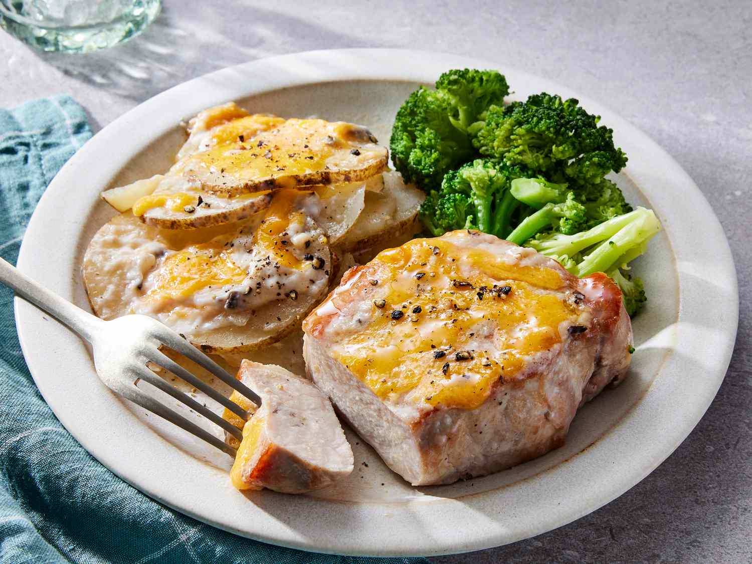 Cheesy Pork Chop and Potato Bake