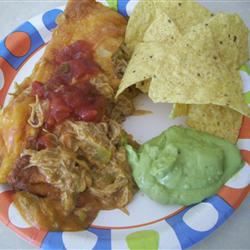 Cheesy Pork Enchiladas