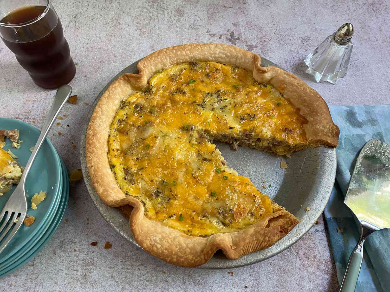 Cheesy Sausage Quiche