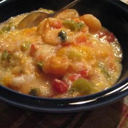 Cheesy Spicy Shrimp Grits