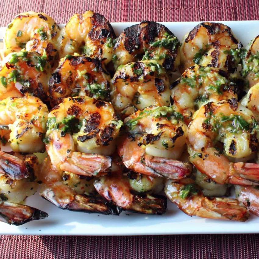 Chef John's Garlic Herb Grilled Shrimp
