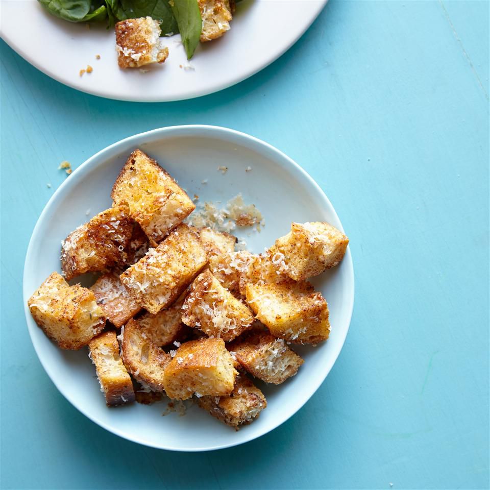 Chef John's Garlic Parmesan Croutons