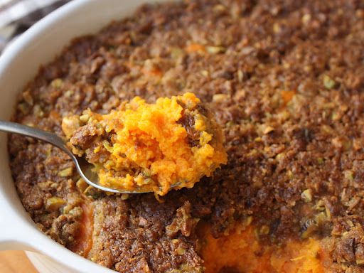 Chef John's Maple Pistachio Sweet Potato Casserole