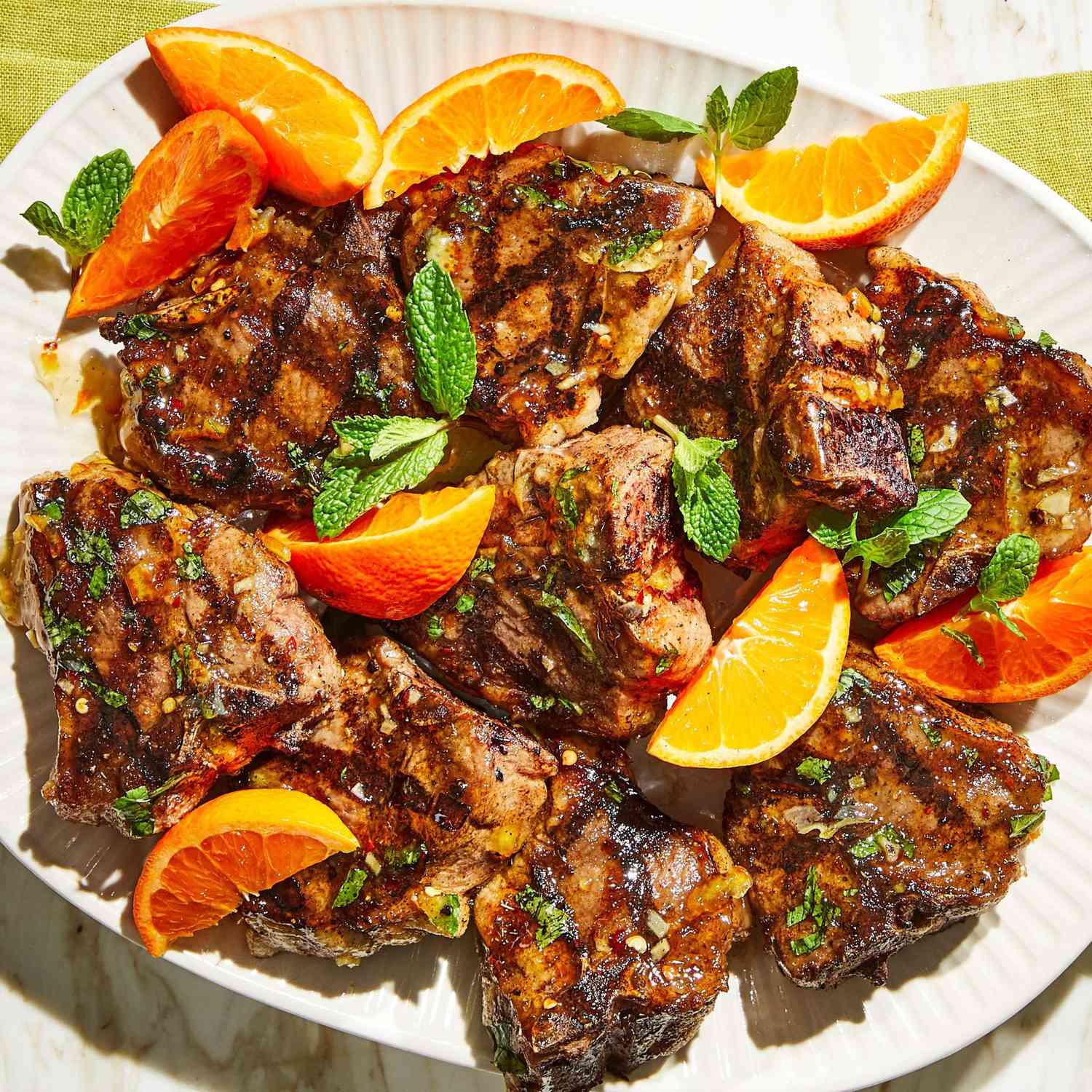 Chef John's Mint Orange Grilled Lamb