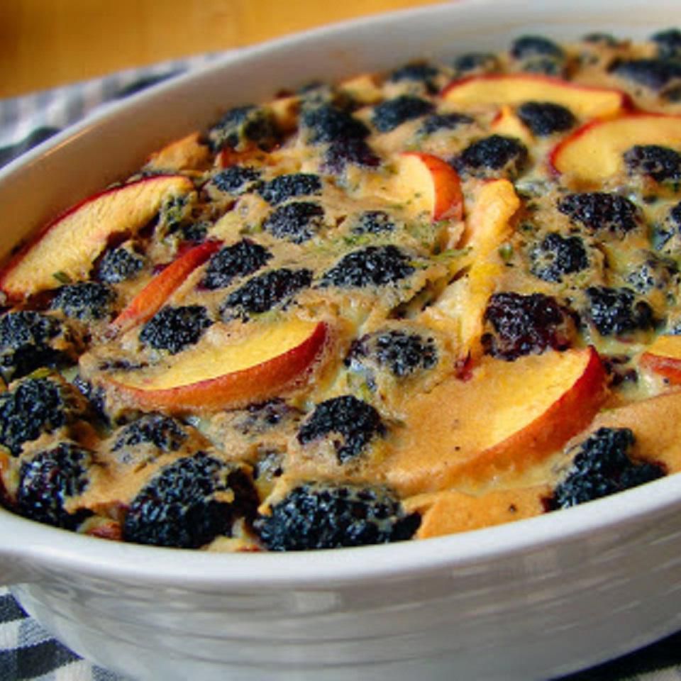 Chef John's Peach Blackberry Clafoutis
