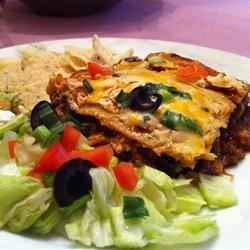 Chicken and Black Bean Enchilada Casserole
