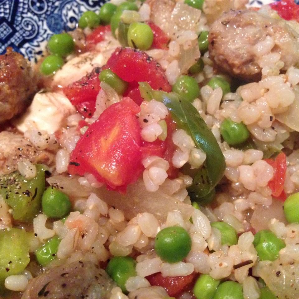 Chicken and Sausage with Spanish Rice