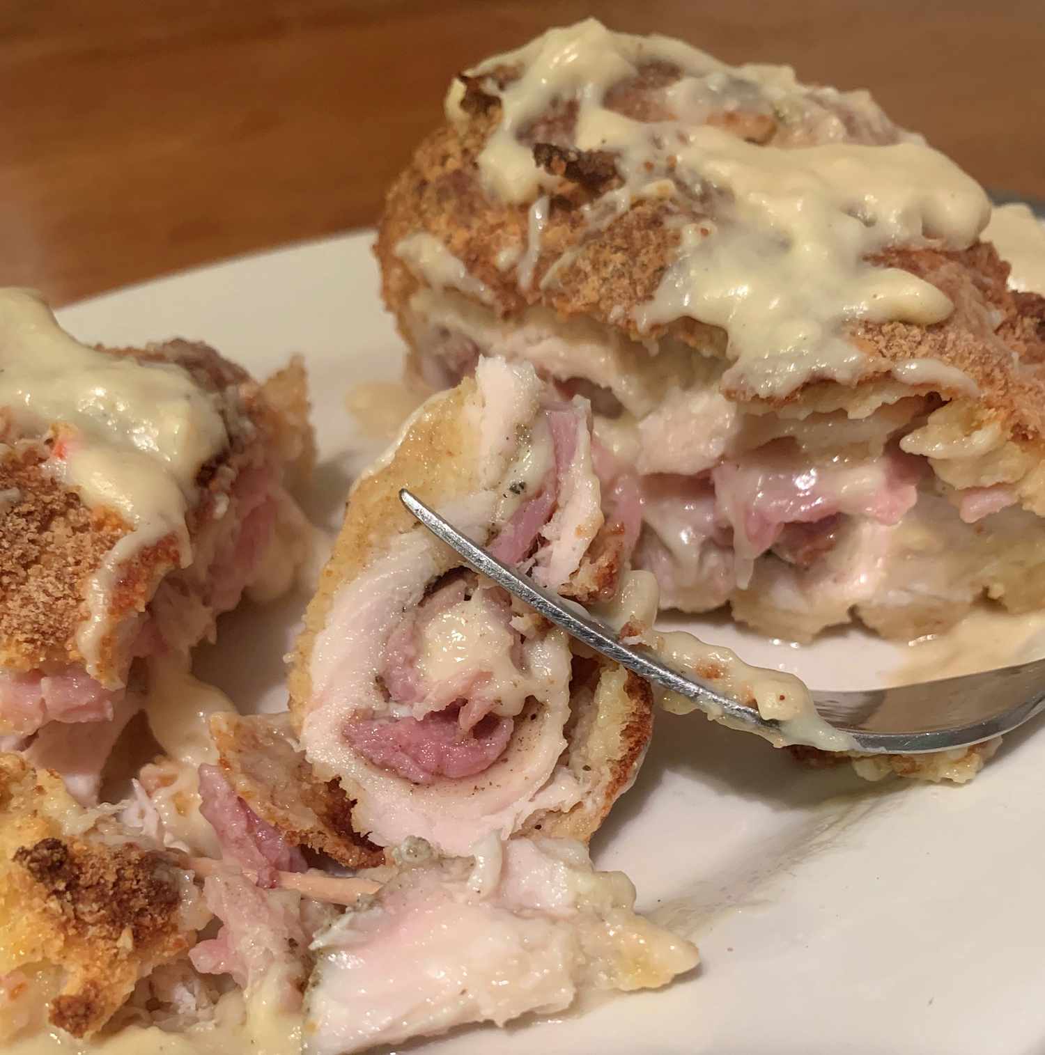 Chicken Cordon Bleu with Creamy Dijon Sauce