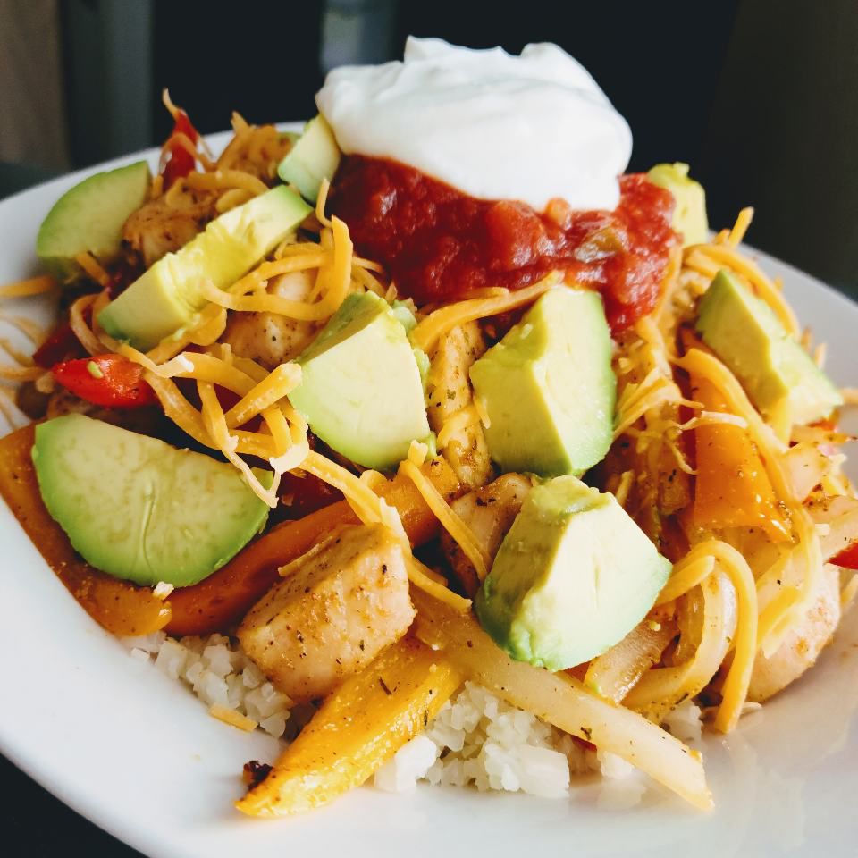 Chicken Fajita Rice Bowl
