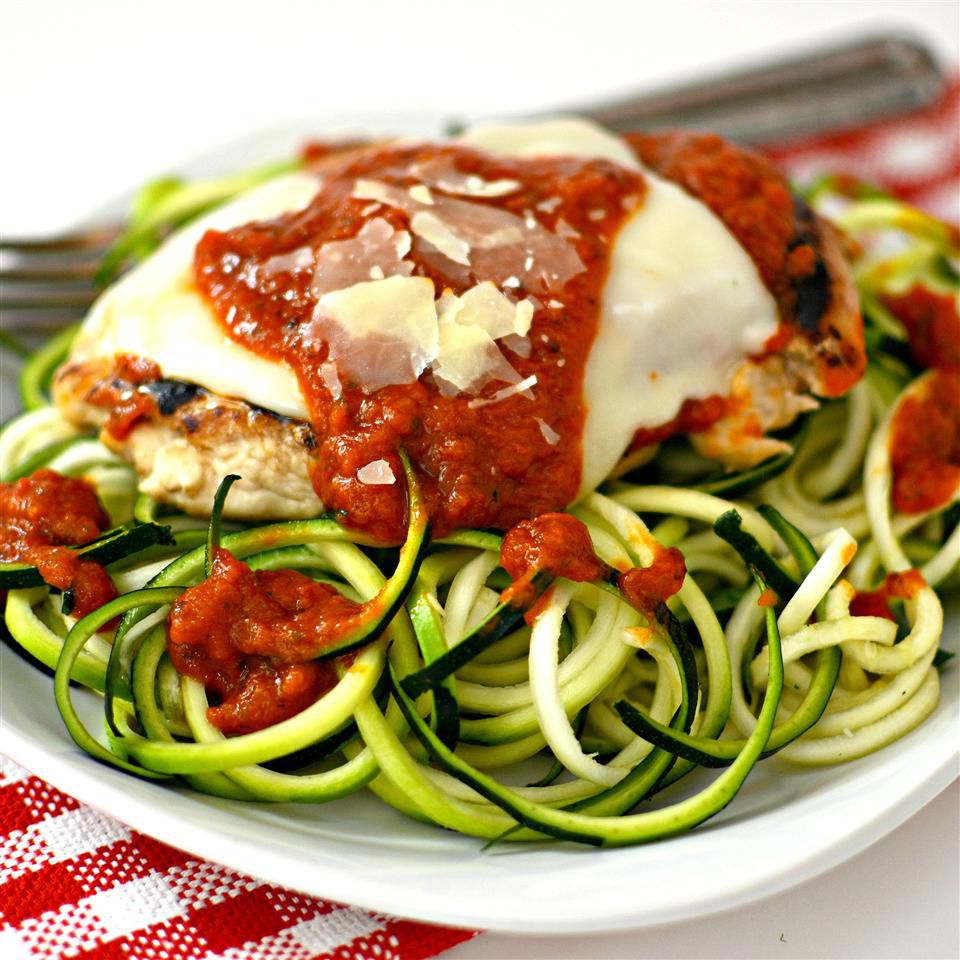 Chicken Parmesan Zucchini Noodles