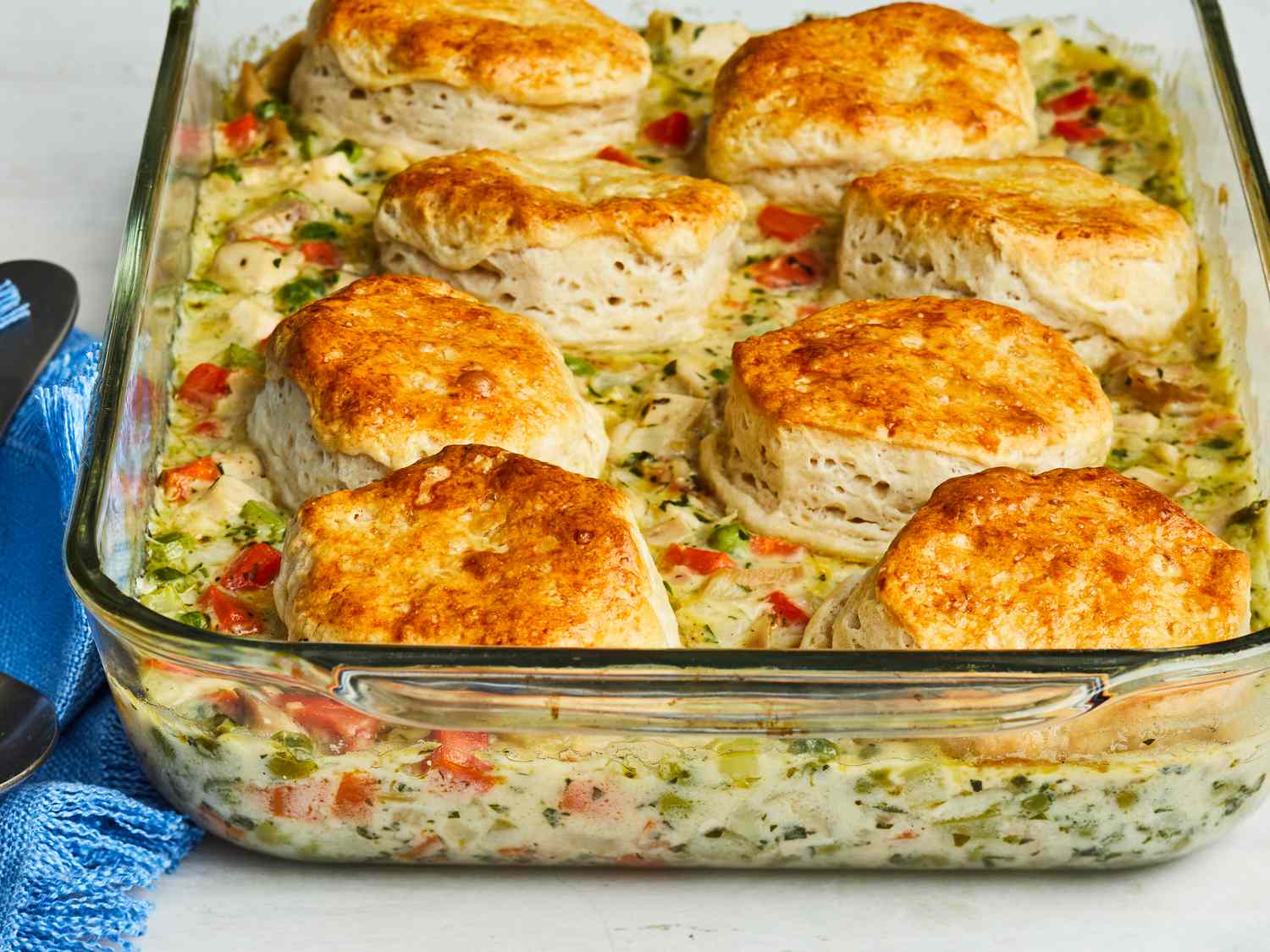 Chicken Pot Pie with Biscuit Crust