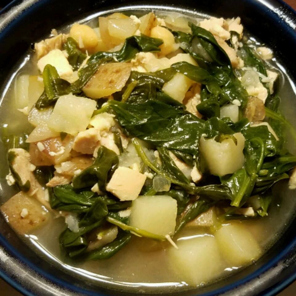 Chicken Spinach Potato Soup